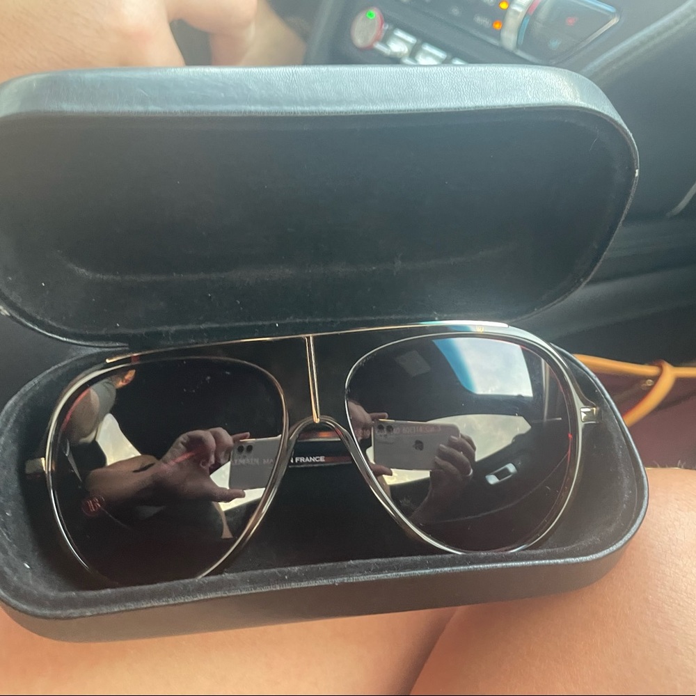 Balmain aviator sunglasses with bag and case in great condition!